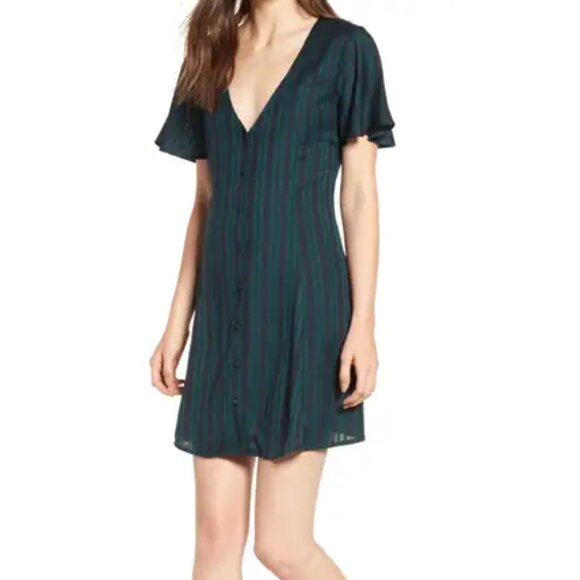 Nordstrom BP Plaid Button Front Dress XXL - NWT - Picture 1 of 9